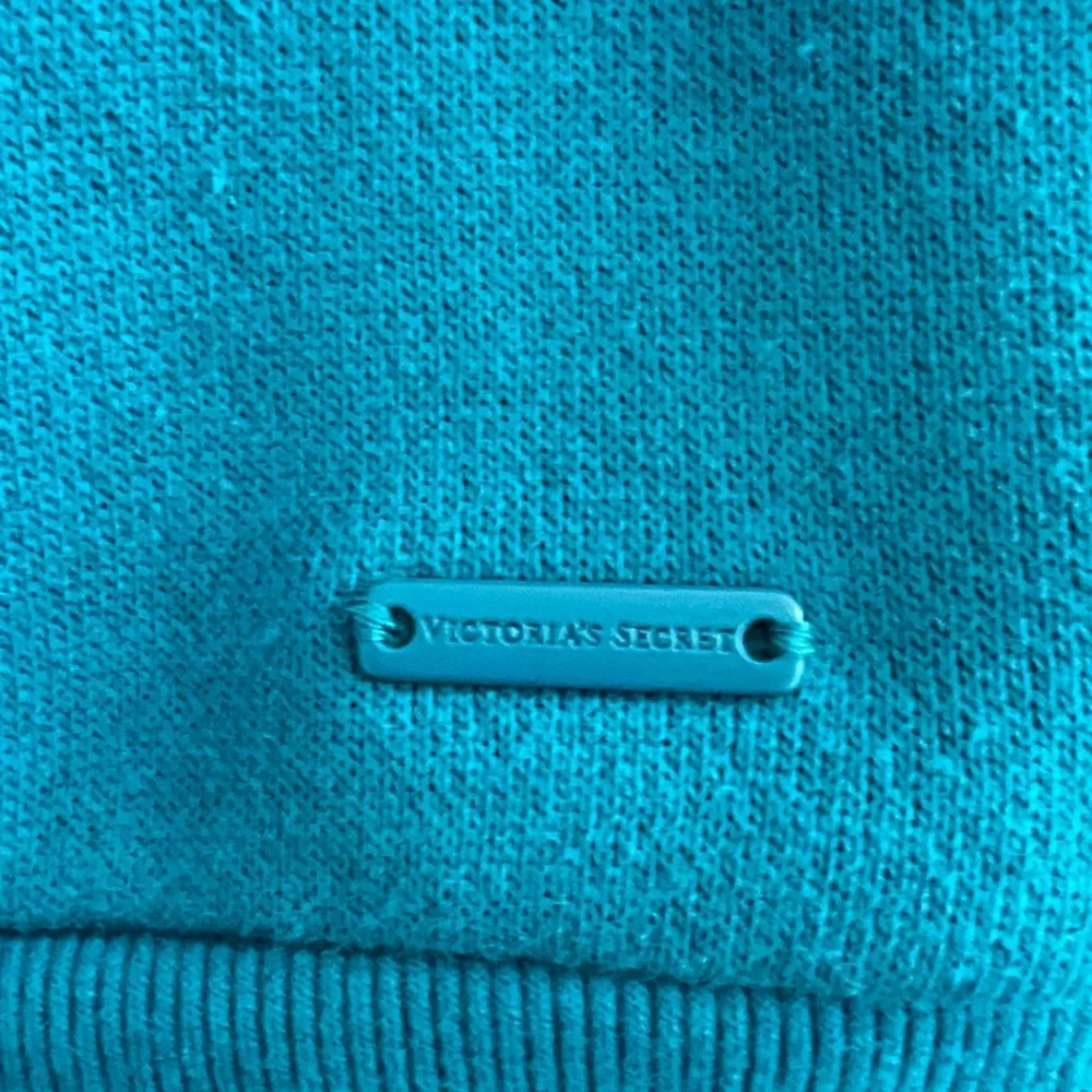 Victoria's Secret Teal cotton Fleece Lace-Up Hoodie XXL - Picture 3 of 5